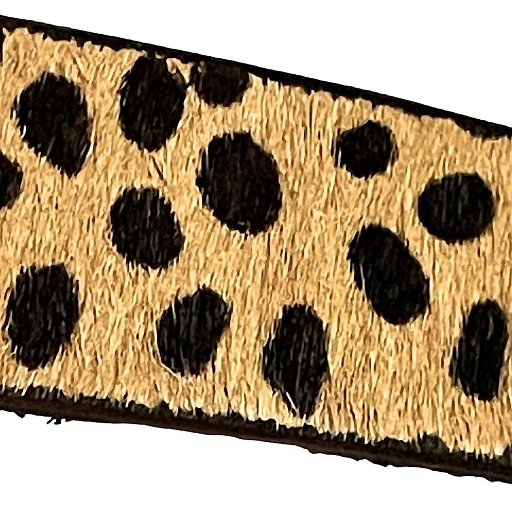 Love Strength Hair on Hide Cheetah Print Double Buckle Set Waist Belt Size Large